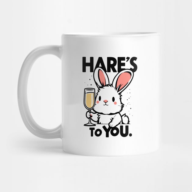 Funny Rabbit Shirt, Drinking T-Shirt, Bunny Shirt, Cute Animal, Easter Shirt, Hares To You - Rabbit Lover Gift, Rabbit TShirt by Tons-O-Puns